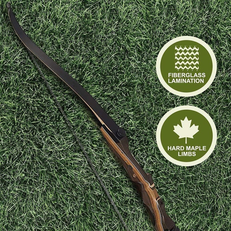 Samick Recurve Bow Limbs - Takedown Recurve Limbs Replacements, 25-60 lbs, Compatible Riser, Durable Maple Fiberglass for Archery Target & Hunting Practice - Adult & Teen Archers - Image 2