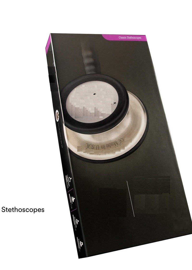 Stethoscope  Black Tube, Standard Finish 5620 - Image 5
