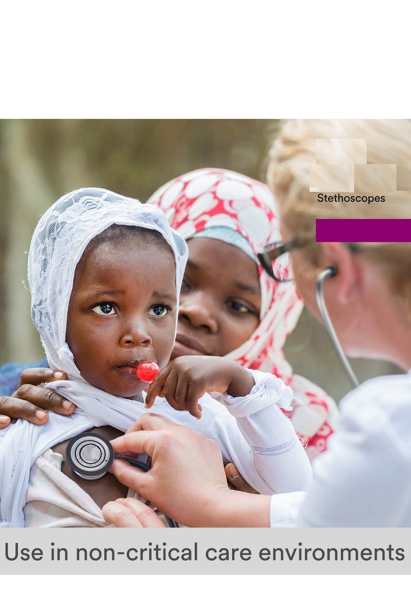 Stethoscope  Black Tube, Standard Finish 5620 - Image 2