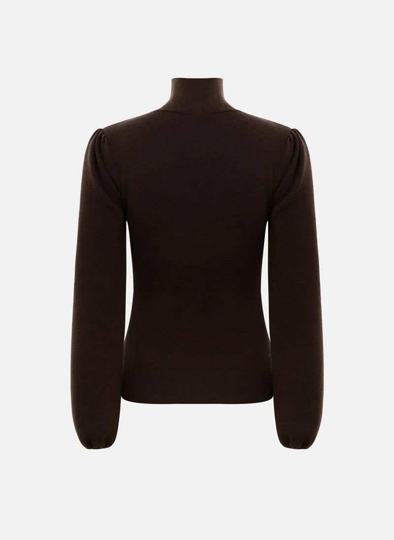 Lichi  Smooth knitted jumper with slits on the sleeves for Women | Best Price UAE