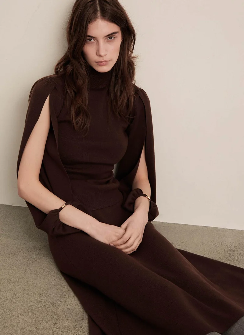 Lichi  Smooth knitted jumper with slits on the sleeves for Women | Best Price UAE