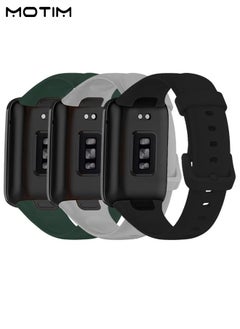 Motim 3 Pack Watch Strap Sport Bands Compatible with Xiaomi Band 7 Pro, Waterproof Soft Silicone Replacement Strap Accessories, Wristbands Bracelet for Mi Band 7 Pro  - Image 2