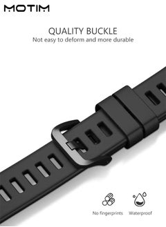 Motim 3 Pack Watch Strap Sport Bands Compatible with Xiaomi Band 7 Pro, Waterproof Soft Silicone Replacement Strap Accessories, Wristbands Bracelet for Mi Band 7 Pro  - Image 4