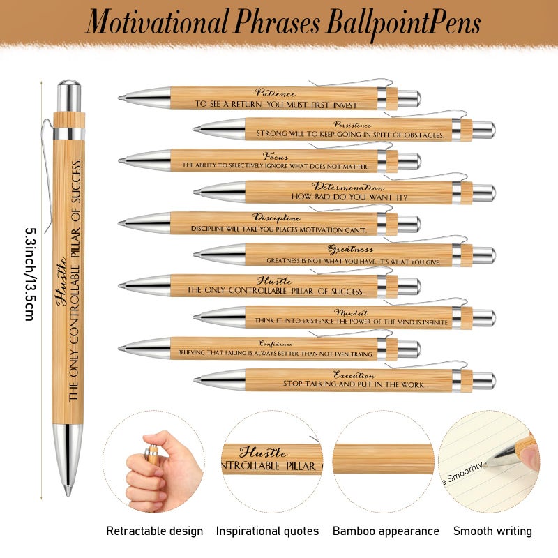 TecUnite 80 Pcs Motivational Spiral Notebooks with Sticky Notes Pen Inspirational Journals Bulk Employee Appreciation Gift for Team Coworker Staff Bulk Gift for Teacher School Nurse (Brown) - Image 3