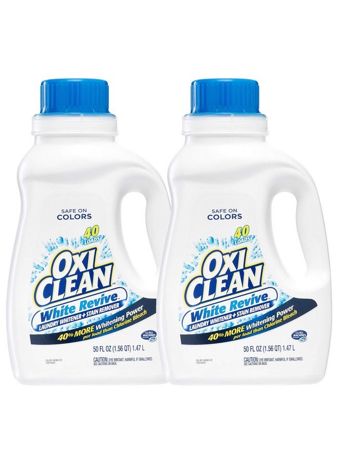 Oxiclean - OxiClean Laundry Liquid Stain Remover, White Revive, 40 Loads, 50 Oz - Image 1