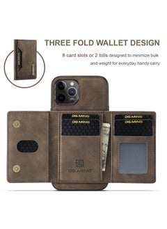 CaseMe Wallet Case for iPhone 12 Pro MAX DGMING Premium Leather Phone Case Back Cover Magnetic Detachable with Trifold Wallet Card Holder Pocket - Coffee - pzsku/Z4EA50FA795BD52D10262Z/45/_/1727609542/798bbb52-aaf4-47d2-93f0-d73fd6b7dd29