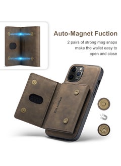 CaseMe Wallet Case for iPhone 12 Pro MAX DGMING Premium Leather Phone Case Back Cover Magnetic Detachable with Trifold Wallet Card Holder Pocket - Coffee - pzsku/Z4EA50FA795BD52D10262Z/45/_/1727609573/d654c120-b446-490f-a55e-f375a31ae310