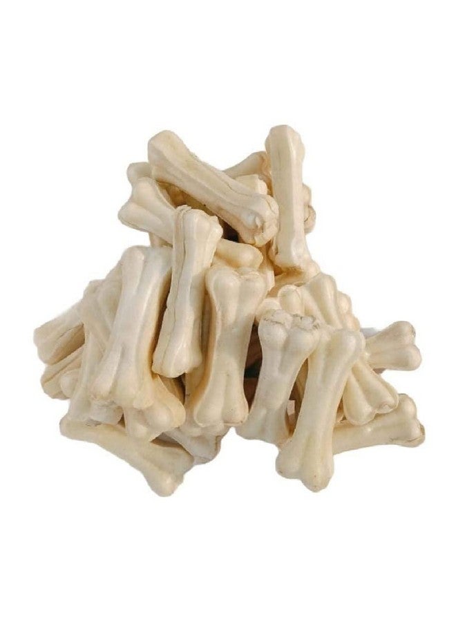 5 Inch Calcium Chews Bone Dog Treat Dog Food Calcium Rawhide Bone (10 Pcs), Cream - Image 2