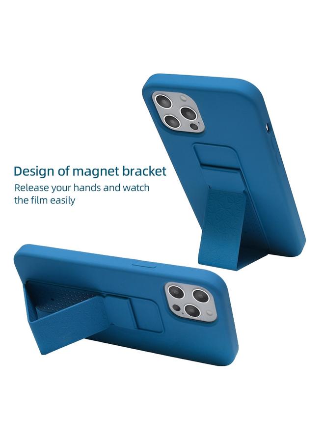 اس-توب جراب لهاتف iPhone 14 Pro Max مع حامل سيليكون سائل - Image 4