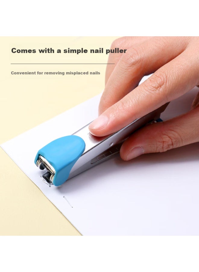 Max Meikesi Hd-10K Compact Low-Effort Stapler Set (Stapler + Staples) With Staple Remover, Student And Office Stapler For 2-20 Pages, Sky Blue - Image 3