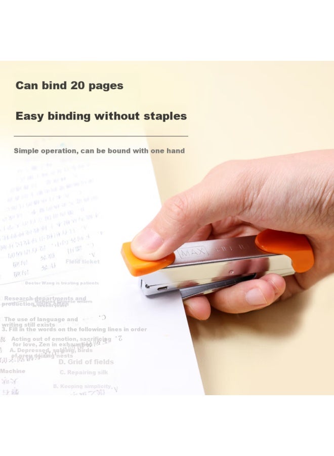 Max Meikesi Hd-10K Compact Low-Effort Stapler Set (Stapler + Staples) With Staple Remover, Student And Office Stapler For 2-20 Pages, Sky Blue - Image 2