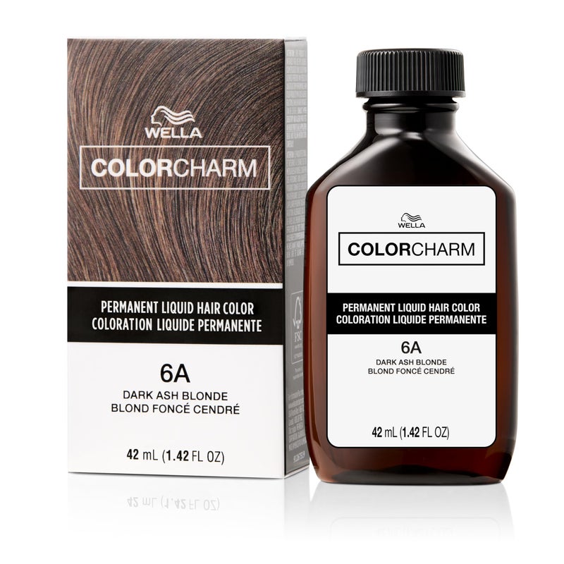 COLORCHARM Permanent Liquid Hair Color for Gray Coverage| 6A Dark Smokey Ash Blonde | 1.4 Fl Oz - Image 1