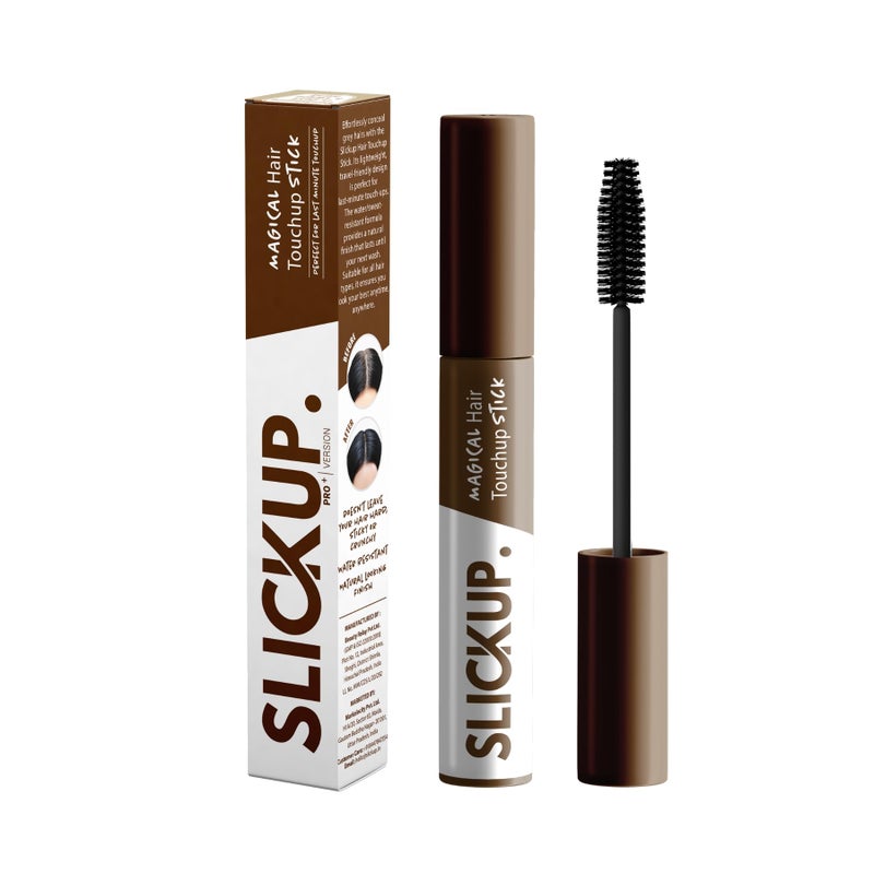 SLICKUP Hair Touch Up Stick Temporary Color, Gray Hair Coverage, Hair Colour Stick, White Hair Coverage, Hair Mascara, Beard & Root Touch Up (Brown) - Image 1