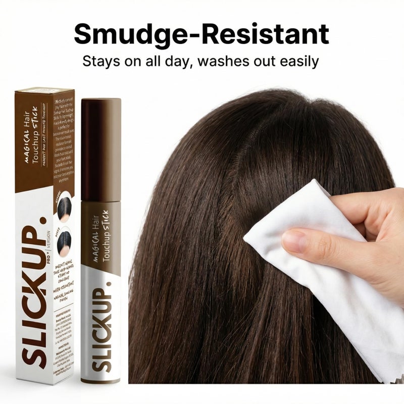 SLICKUP Hair Touch Up Stick Temporary Color, Gray Hair Coverage, Hair Colour Stick, White Hair Coverage, Hair Mascara, Beard & Root Touch Up (Brown) - Image 5
