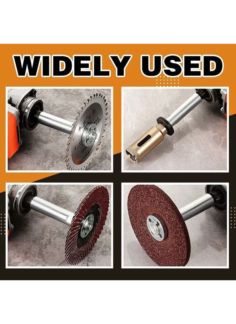 DIY Crafts - DIY Crafts M14 Rotary Extension Shaft Thread for Electric Rotary Polisher,Car Polisher,Polishing Pads,Backing Plate, Sucker, Drill Grinder + Brilstle Brush (Pack Of 4 Set, 4"inch Extension Rod#1) - Image 1