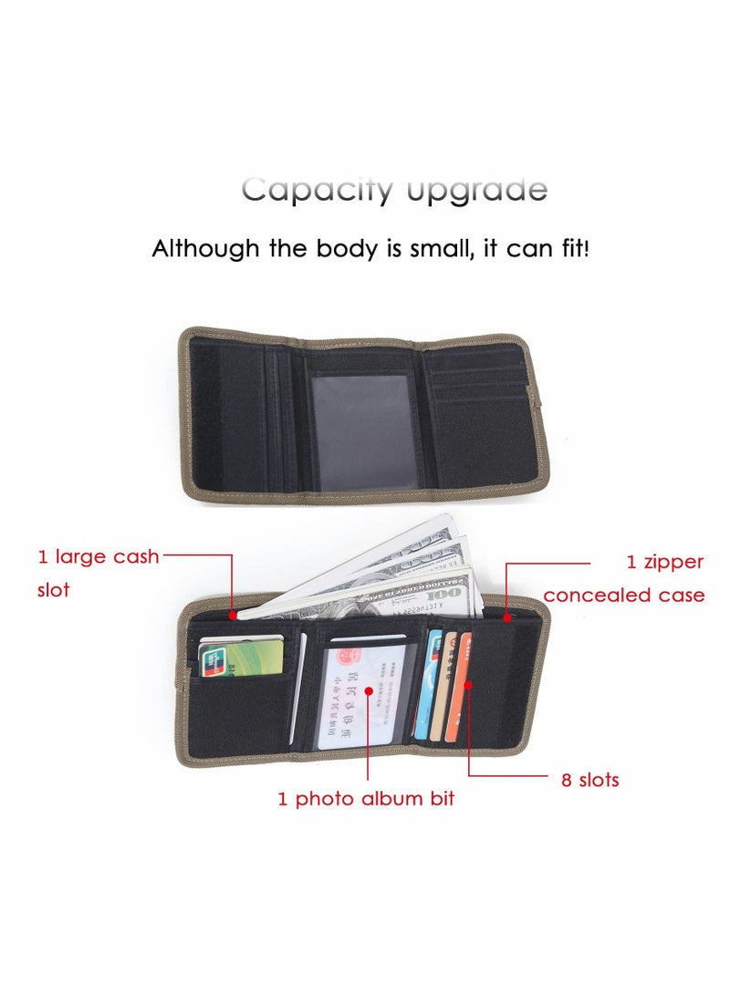 Excefore Nylon Bifold Wallet, Trifold Velcro Wallet - Image 2