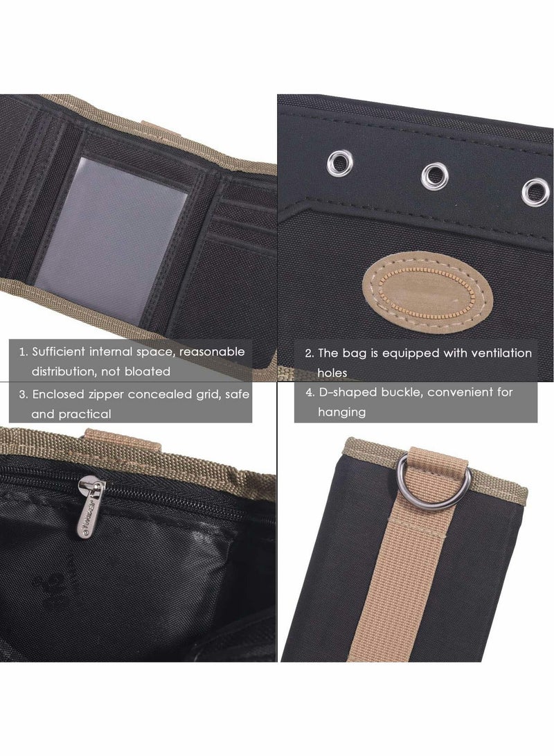 Excefore Nylon Bifold Wallet, Trifold Velcro Wallet - Image 3