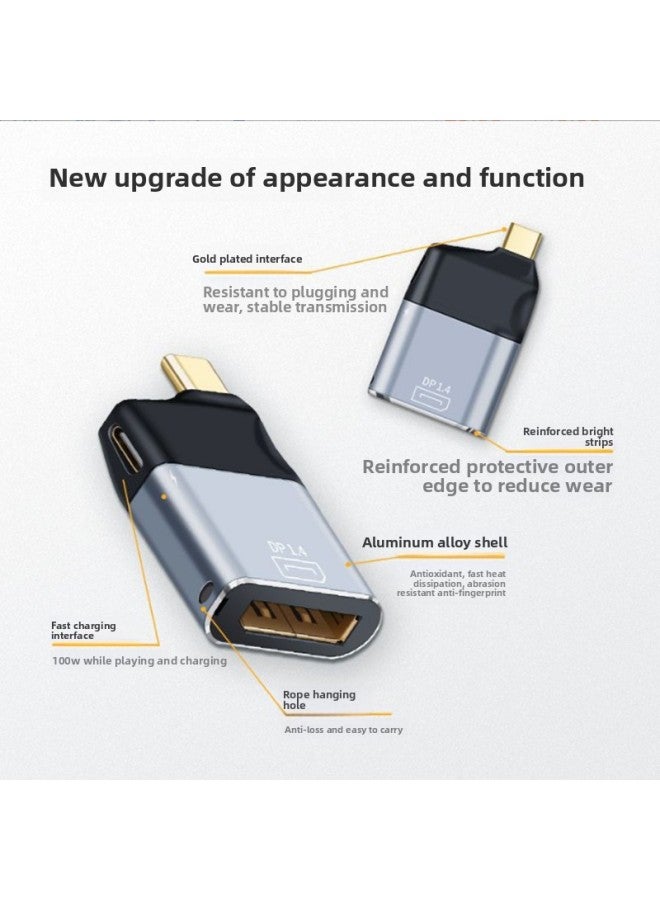 Type-C To HDTV/VGA/DP/MiniDP/network Port Converter For Apple For Huawei Samsung Notebook-Color:DP Female To Type-c Male + PD Fast Charging Port Converter - Image 4