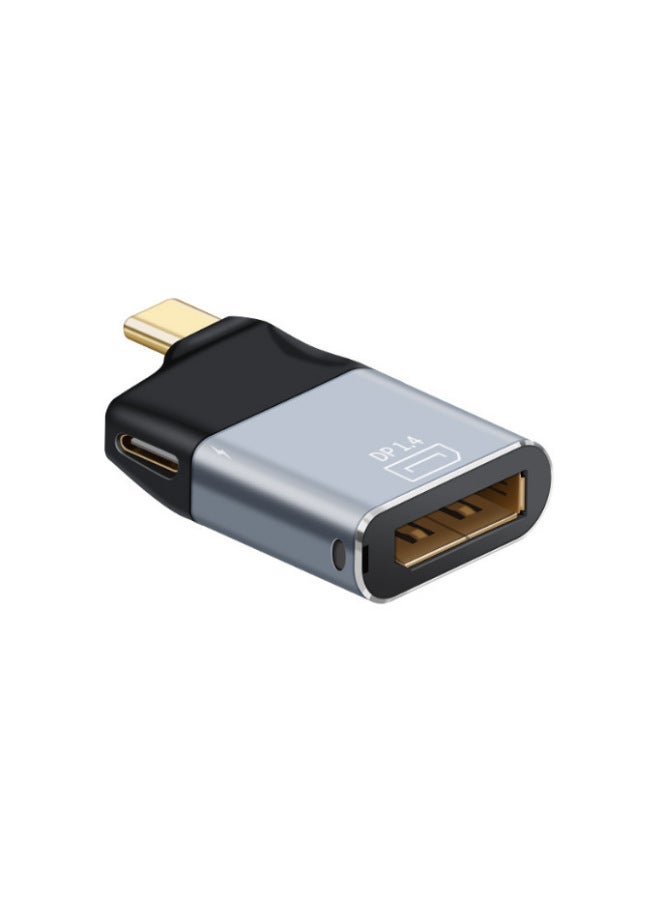 Type-C To HDTV/VGA/DP/MiniDP/network Port Converter For Apple For Huawei Samsung Notebook-Color:DP Female To Type-c Male + PD Fast Charging Port Converter - Image 1