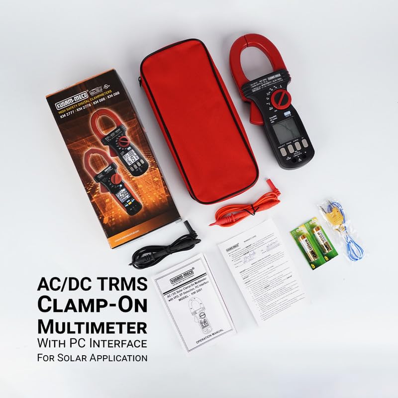 KUSAM-MECO KUSAMMECO ACDC TRMS Clamp on multimeter VFD EFDetection PC Interface For Solar Application KM 3001 1 Year Warranty  - Image 2
