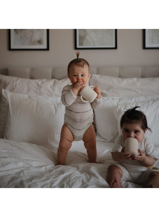 mushie 100% Silicone Training Cup & Straw for Toddlers | 6 Months+ (Whales) - Image 4