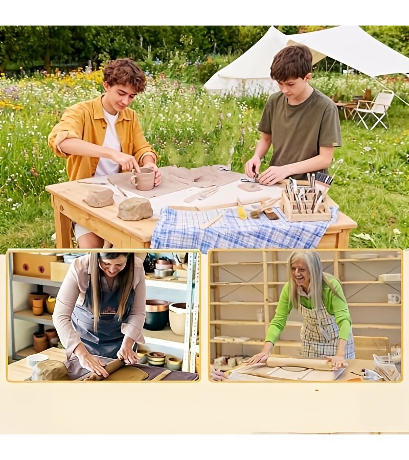 Pack Of 10 Pcs Pottery Rolling Guide Rods 3 5 7 10 12 Mm Wooden Spacers Jaws - Image 5