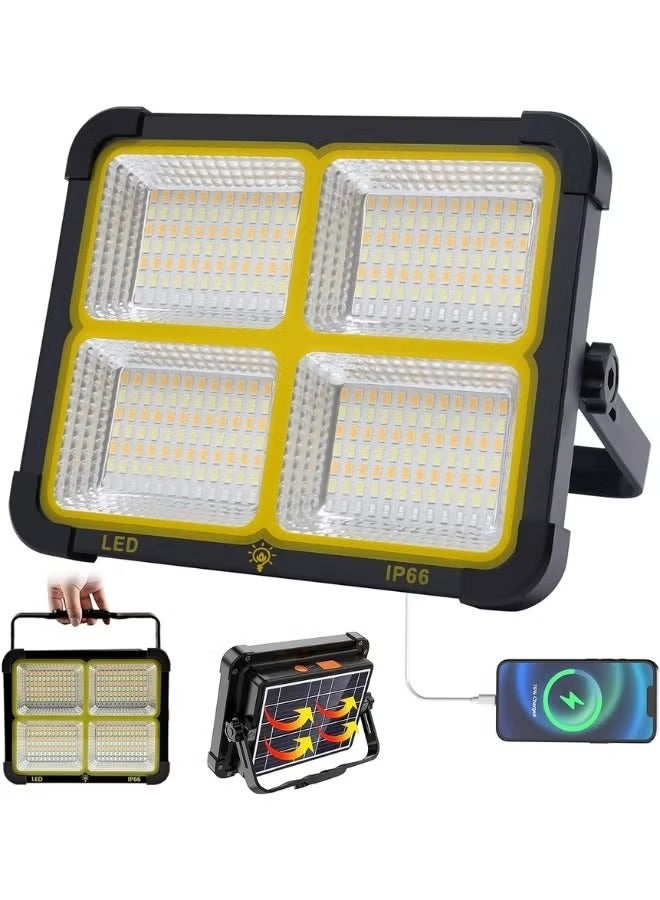 Solar Led LiPortable Solar Powered Camping Emergency LED Work Light, Rechargeable, High Brightness, Hanging Light for Job Site, Garage, Emergency Power Outage, Camping, USB Slotght - Image 2