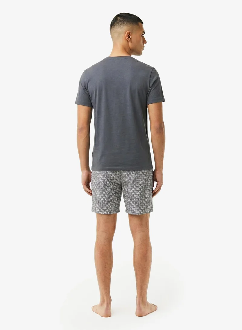 لاكوست Core Graphic T-Shirt & Shorts Set