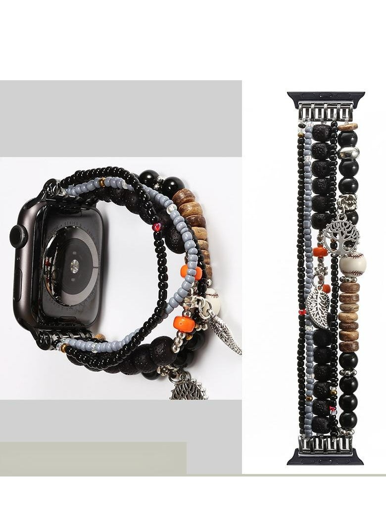 Generic - Festival Fashion Smartwatch Band Apple Watch Band for 42 to 49mm, Compatible with iWatch Series 9/8/7/SE/6/5/4/3/2/1 - Image 1