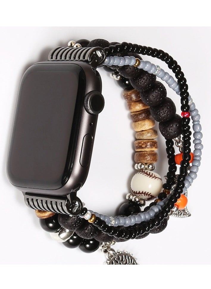 Generic - Festival Fashion Smartwatch Band Apple Watch Band for 42 to 49mm, Compatible with iWatch Series 9/8/7/SE/6/5/4/3/2/1 - Image 1
