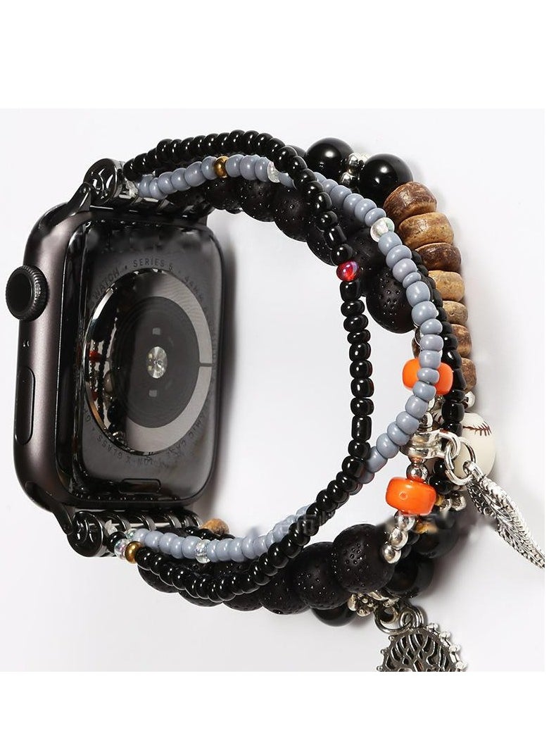 Generic - Festival Fashion Smartwatch Band Apple Watch Band for 42 to 49mm, Compatible with iWatch Series 9/8/7/SE/6/5/4/3/2/1 - Image 1