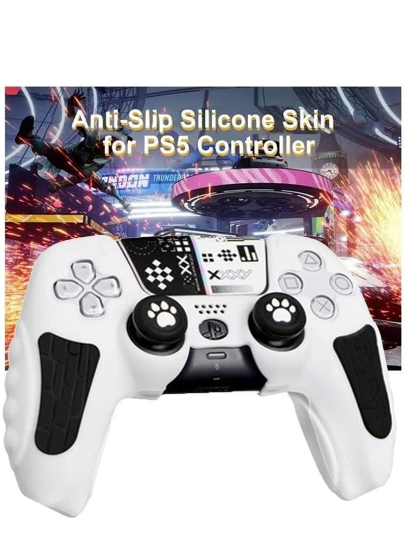 HablTech PlayStation 5 Controller Cover Case, Anti-Slip Silicone Cover Skin Compatible with PS5 DualSense Controller with Thumb Grip Caps, Joystick Protectors and Cover Wrap Sticker - Image 4