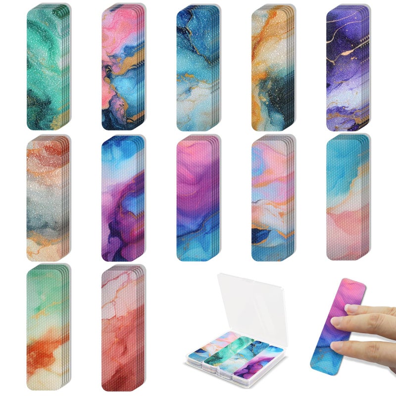 TOEMUR 48 Pieces Calm Strips Classroom Pack - Calming Strips for Anxiety Sensory Stickers with 2 Textured Stickers - Adults & Teens Desk Fidget - Teacher Must Haves (Marble Style) - Image 1