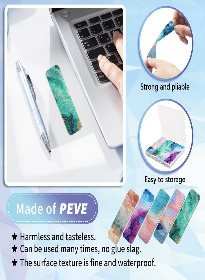 TOEMUR 48 Pieces Calm Strips Classroom Pack - Calming Strips for Anxiety Sensory Stickers with 2 Textured Stickers - Adults & Teens Desk Fidget - Teacher Must Haves (Marble Style) - Image 4