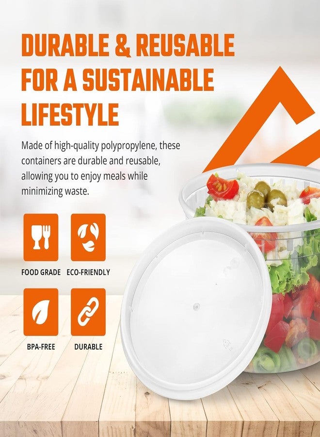SQUATZ 50 Microwavable Food Container - 16oz Translucent Meal Box Storage with Lids, Ideal for Storing Soups, Condiments, Sauces, Dressing, Fruit, Baby Food, Healthy Snacks, and Leftovers, LARGE SQUATZ - Image 5