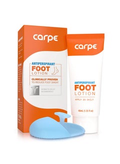 Carpe Carpe Antiperspirant Foot Lotion with APPLICATOR, A Dermatologist-Recommended Solution to Stop Sweaty, Smelly feet, Helps Prevent blisters, Great for hyperhidrosis. 1 Tube + Applicator  - Image 1