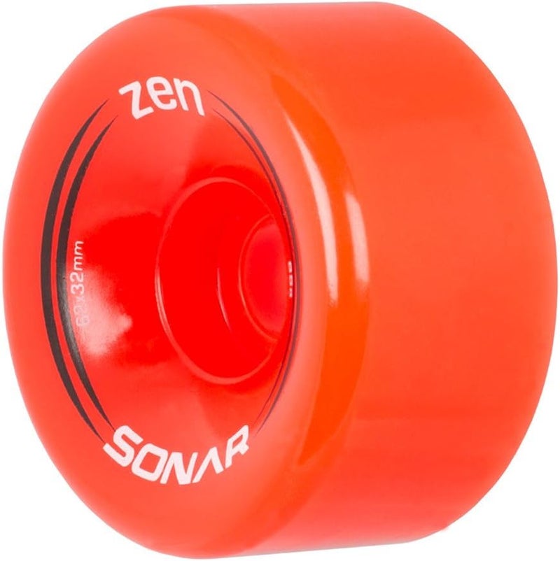 Riedell Zen Wheels - Quad Roller Skate Wheels - 4 Pack of 32mm x 62mm 85A Wheels - Image 1