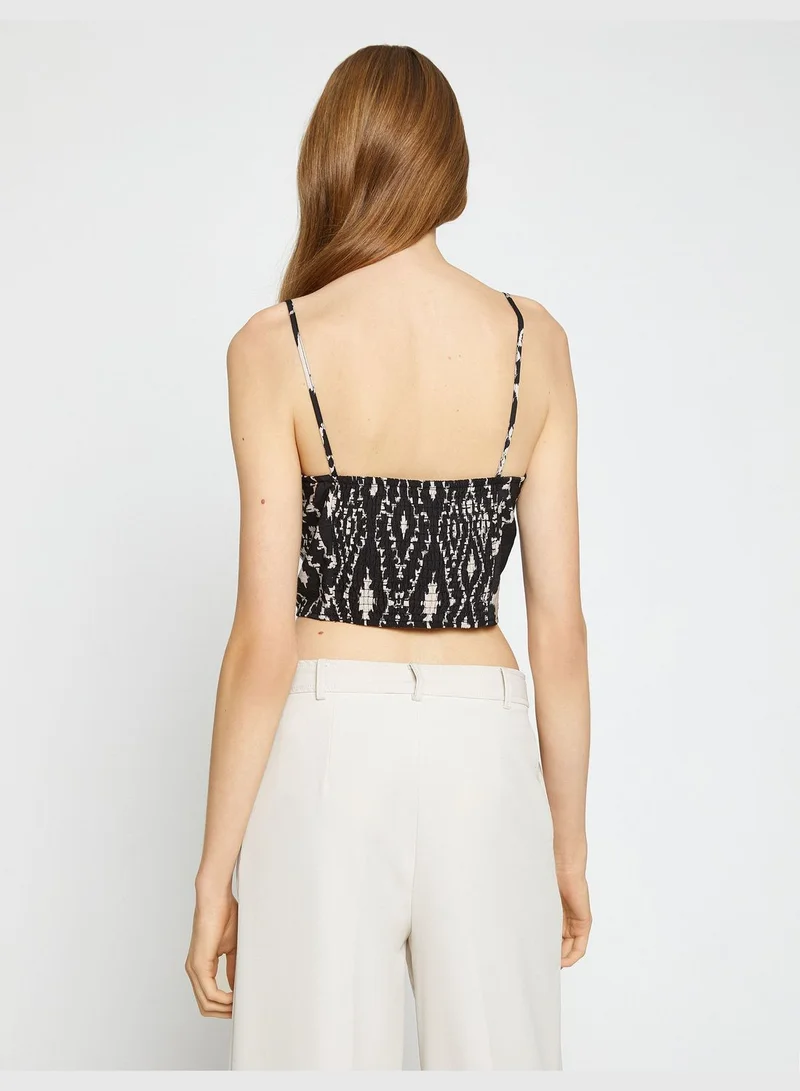 كوتون Ethnic Patterned Torsolette