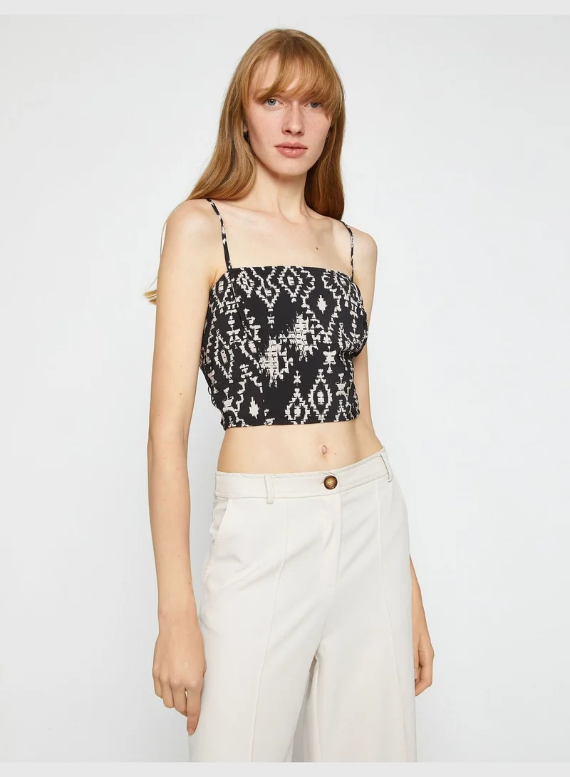 كوتون Ethnic Patterned Torsolette