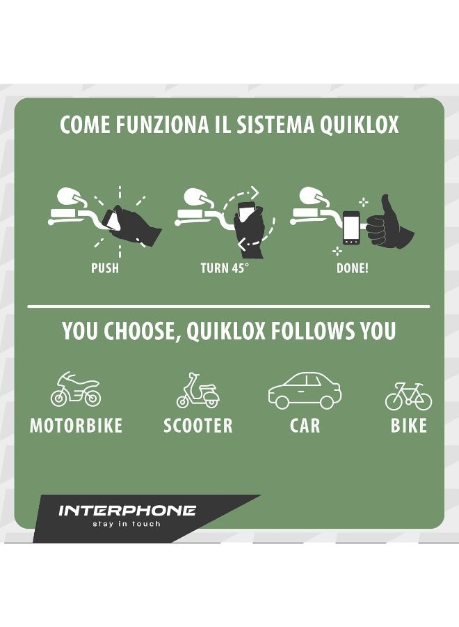 INTERPHONE Quiklox - Tetraforce Case for Samsung S24 for Motorcycle, Car or Bicycle Mounts - Image 5
