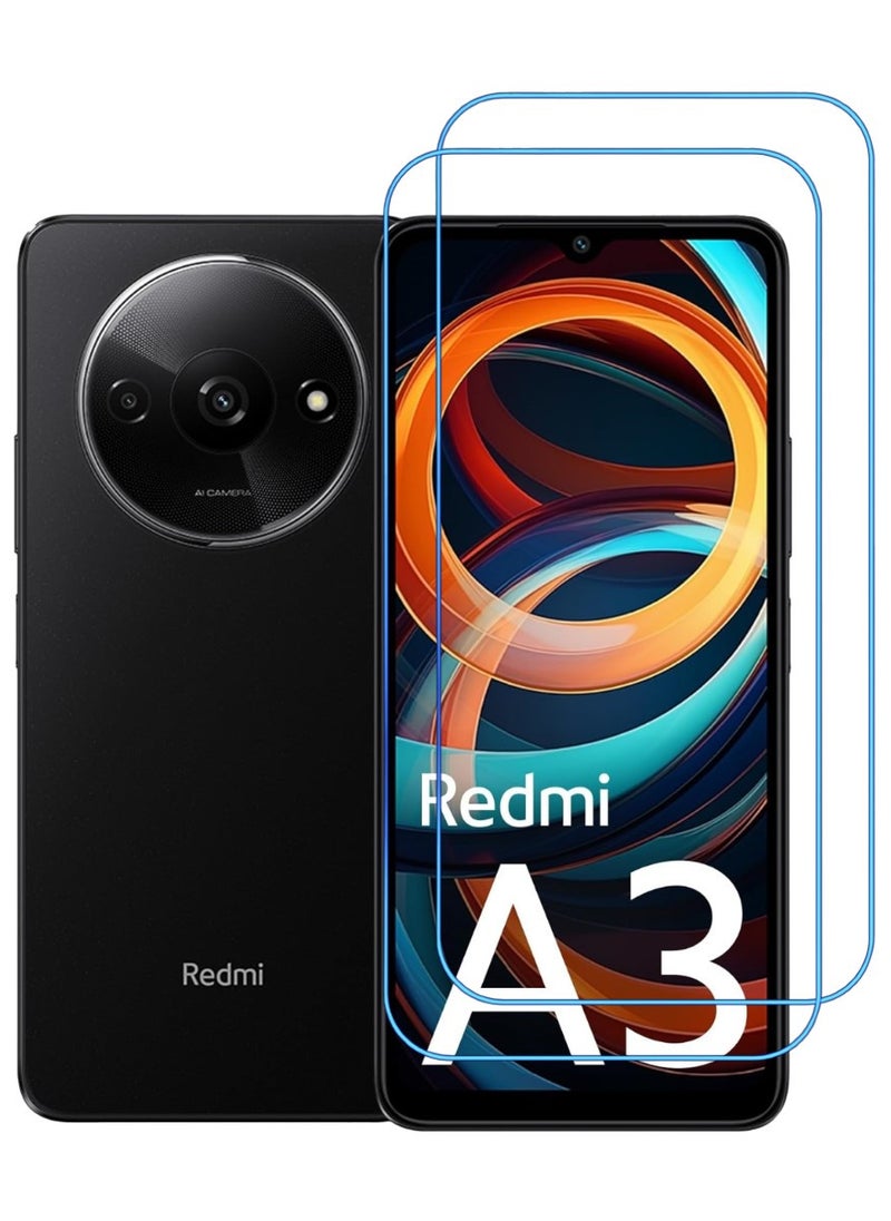 ACLIX 2 Pieces Antistatic ESD Dustproof Premium Quality High Definition Clear Tempered Glass Screen Protector Designed For Xiaomi Redmi A3 - Image 1