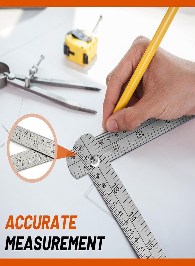 Tellegloww 2 Pcs Steel Ruler 3/4 in x 2 ft Folding-Rule Measuring Tool for Machinist Tinner Circumference Measurement Metalworking Industrial Drawing Engineering - Image 5
