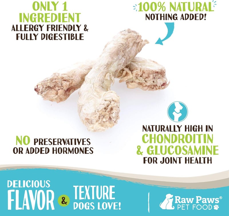 Raw Paws Freeze-Dried Chicken Necks for Dogs & Cats, 4-oz - Made in USA, Human Grade - Raw Freeze Dried Dog Treats - Raw Chicken Necks for Cats - Antibiotic-Free Real Chicken Cat Treat - Image 3
