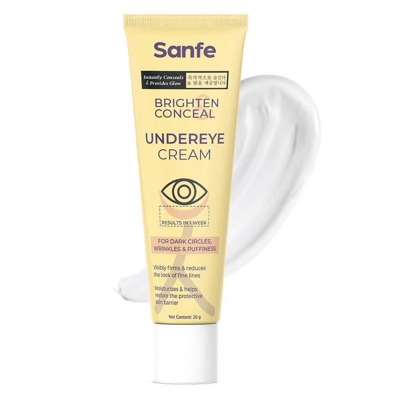 Sanfe Brighten Conceal Undereye Cream For dark Circlers wrinkles puffiness For women 20g - Image 1