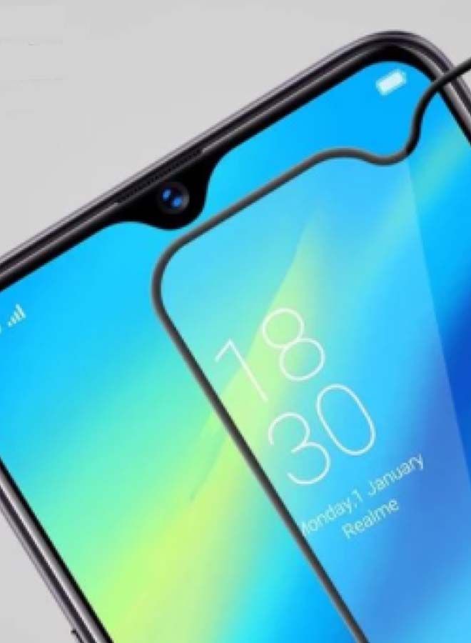 Loquat Tempered Glass Screen Protector For OPPO Reno 3 CLEAR/BLACK - Image 4