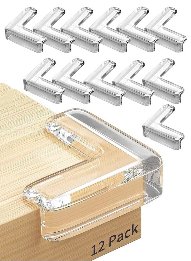 Mishilei Baby Safety Clear Corner Protectors 12 Pack Table Edge Guards Furniture Bumpers Cushion for Sharp Edges Child Home Use Everyday Safety - Image 1