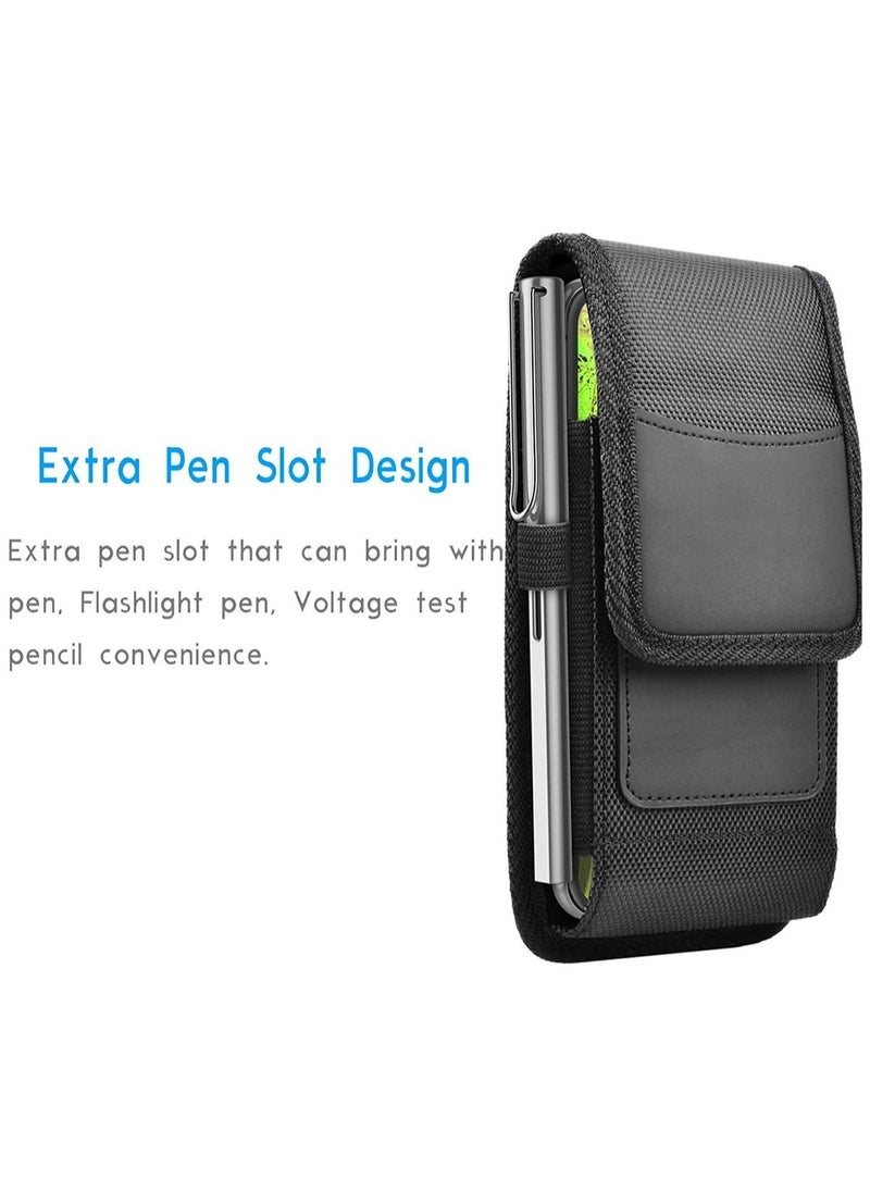 Generic Durable Waterproof Nylon Phone Bag Holder Belt Case with Loop Clip Pouch Waist Bag for iPhone Protection  - Image 3