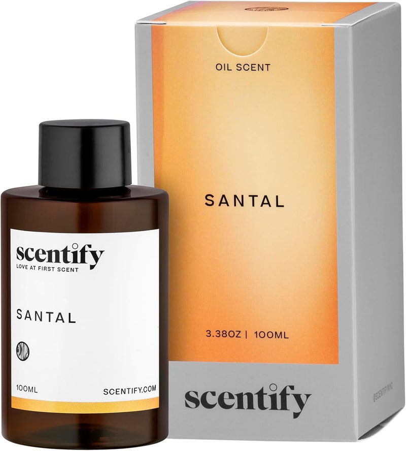 Scentify سنتيفي سانتال عطر زيت عطري لإعادة تعبئة البخاخات الزيتية - نغمات السوسن والعنبر والصندل وخشب الأرز - عطر بخاخ عطري فاخر ومريح 100 مل، 3.38 أونصة - Image 1