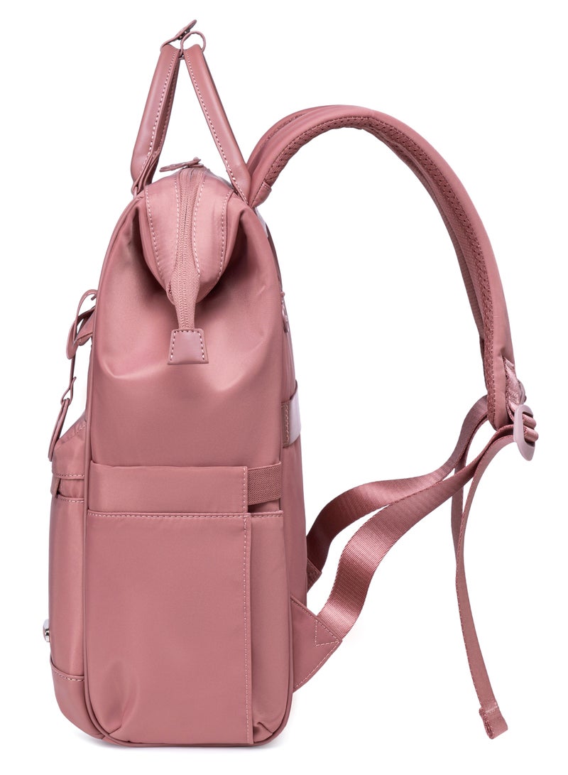 Chantria Premium Shoulder Laptop Daypack for Women Water Resistant Durable Multifunctional Anti Theft Backpack for Casual Office School College CB00788 - Pink - Image 4