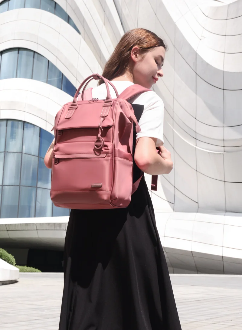 Chantria Pink Premium Shoulder Laptop Daypack for Women Water Resistant Durable Multifunctional Anti Theft Backpack for Casual Office School College CB00788 - Pink  | Best Price UAE